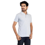 Clothe Funn Men's Polo T-Shirt, Grey Melange
