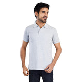 Clothe Funn Men's Polo T-Shirt, Grey Melange