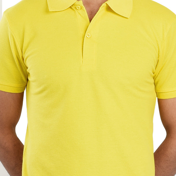Clothe Funn Men's Polo T-Shirt, Yellow