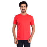 Clothe Funn Men's Round Neck Regular Fit, T-Shirt, Coral