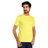 Clothe Funn Men's Round Neck Regular Fit, T-Shirt, Lemon