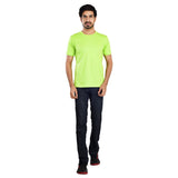 Clothe Funn Men's Round Neck Regular Fit, T-Shirt, Lime Green
