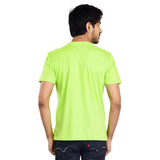 Clothe Funn Men's Round Neck Regular Fit, T-Shirt, Lime Green