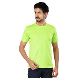 Clothe Funn Men's Round Neck Regular Fit, T-Shirt, Lime Green