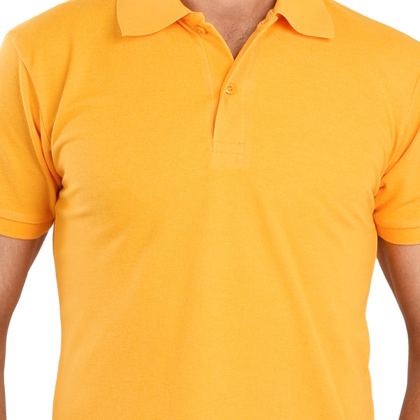 Clothe Funn Men's Polo T-Shirt, Gold