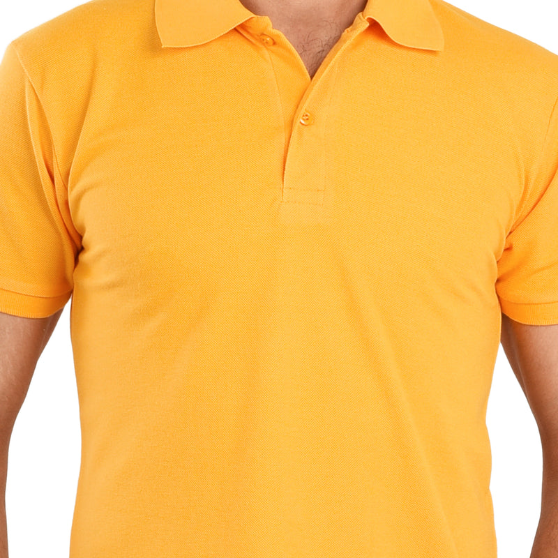 Clothe Funn Men's Polo T-Shirt, Gold