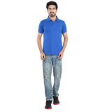 Clothe Funn Men's Polo T-Shirt, Royal
