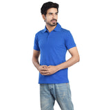 Clothe Funn Men's Polo T-Shirt, Royal