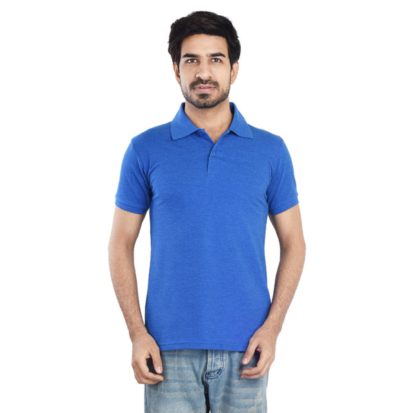Clothe Funn Men's Polo T-Shirt, Royal