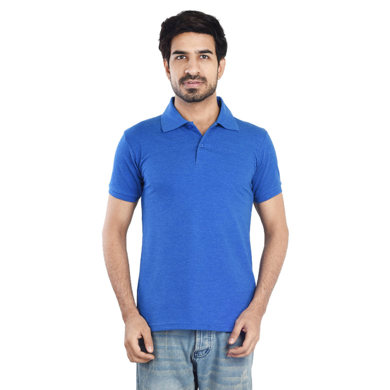 Clothe Funn Men's Polo T-Shirt, Royal