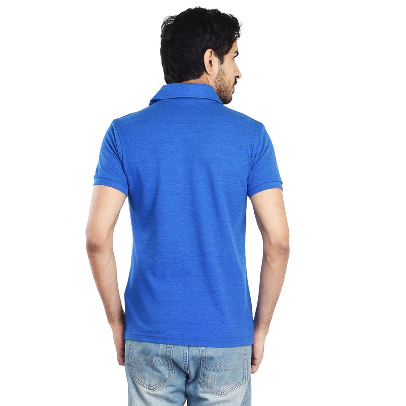 Clothe Funn Men's Polo T-Shirt, Royal
