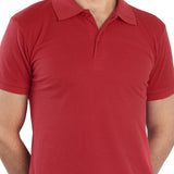 Clothe Funn Men's Polo T-Shirt, Red