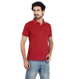 Clothe Funn Men's Polo T-Shirt, Red