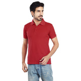 Clothe Funn Men's Polo T-Shirt, Red