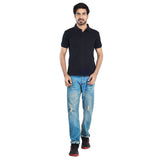 Clothe Funn Men's Polo T-Shirt, Navy