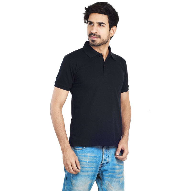Clothe Funn Men's Polo T-Shirt, Navy