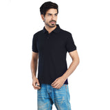 Clothe Funn Men's Polo T-Shirt, Navy