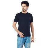 Clothe Funn Men's Round Neck Regular Fit, T-Shirt, Navy