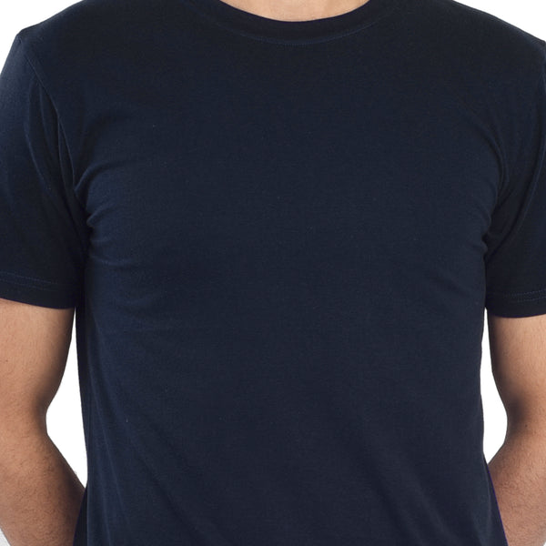Clothe Funn Men's Round Neck Regular Fit, T-Shirt, Navy