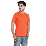 Clothe Funn Men's Round Neck Regular Fit, T-Shirt, Orange