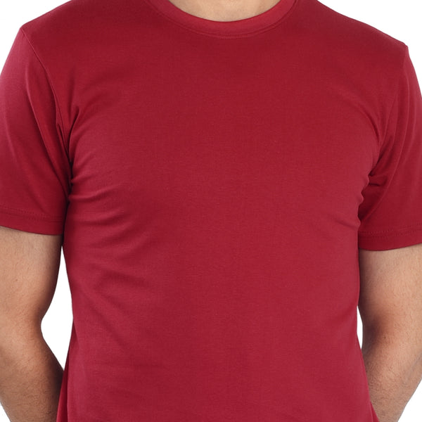 Clothe Funn Men's Round Neck Regular Fit, T-Shirt, Maroon