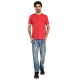 Clothe Funn Men's Round Neck Regular Fit, T-Shirt, Red