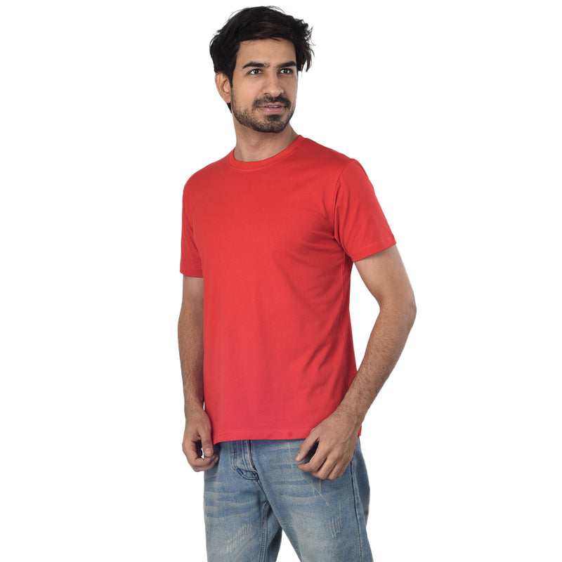 Clothe Funn Men's Round Neck Regular Fit, T-Shirt, Red