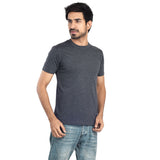 Clothe Funn Men's Round Neck Regular Fit, T-Shirt, Navy Melange