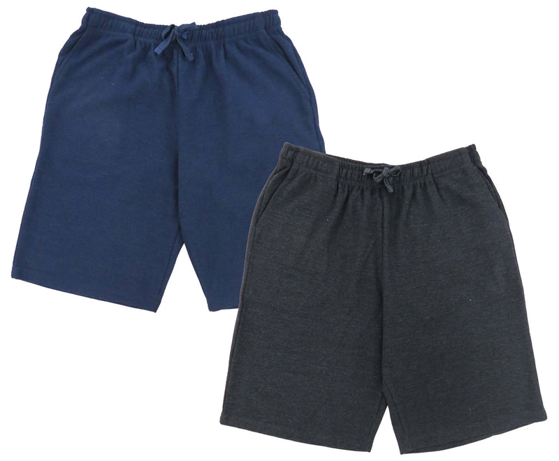 Clothe Funn Boys Regular Shorts, Anthra Mel/Navy Mel, Combo:-6,(Pack Of 2)