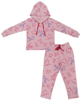 Clothe Funn Girls Track Suit, Hood Jacket & Track Pant, Lt. Pink