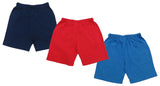 Clothe Funn Boys Regular Shorts Coral/Navy/Sky Blue Combo:-18 (Pack Of 3)