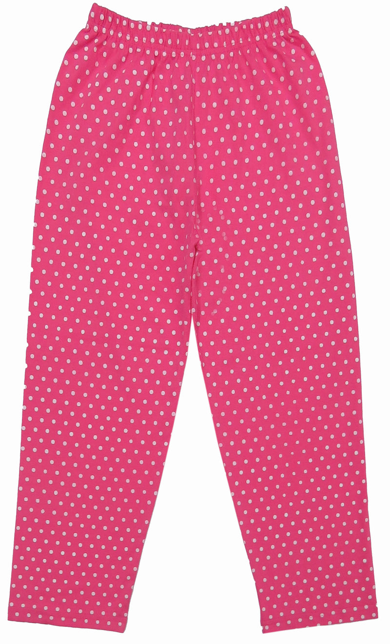 Clothe Funn Girls Printed Cotton Half Sleeves T-Shirt & Full Pant Nightwear Set, Off White & Pink