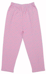 Clothe Funn Girls Printed Cotton Half Sleeves T-Shirt & Full Pant Nightwear Set, Sky Blue & Baby Pink