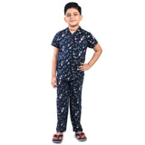 Clothe Funn Boys Night Suit, Navy (Plane)