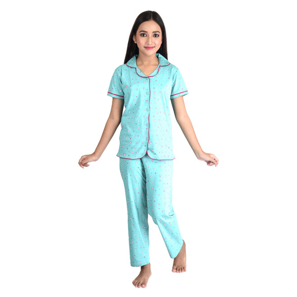 Clothe Funn Girls Night Suit, Mint