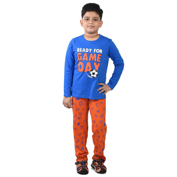 Clothe Funn Boys Set, Royal/Orange