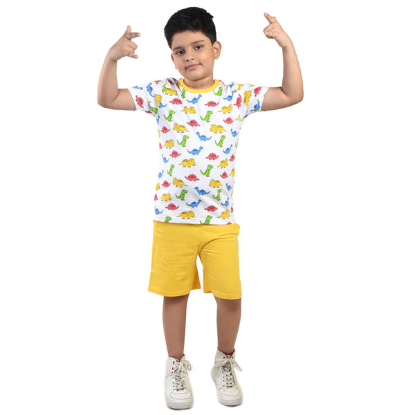 Clothe Funn Boys Set, White/Yellow