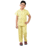 Clothe Funn Boys Night Suit, Yellow AOP