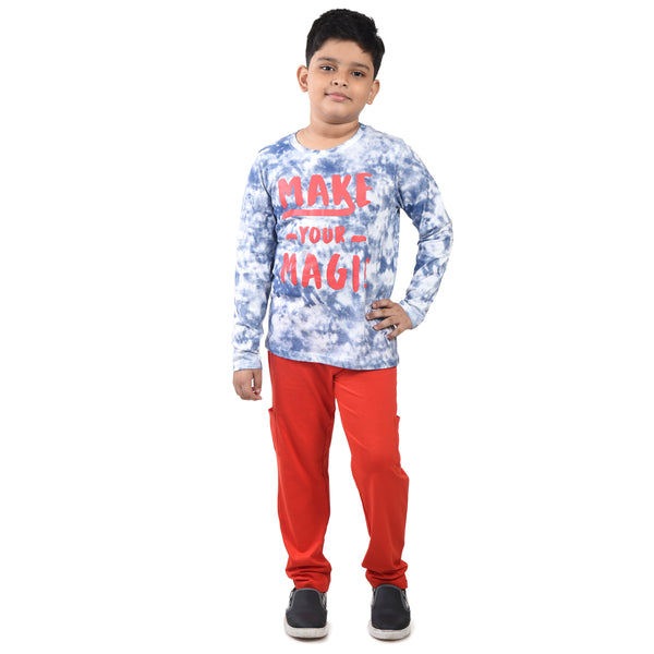 Clothe Funn Boys Set, White/Cherry