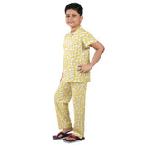 Clothe Funn Boys Night Suit, Yellow Star