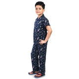 Clothe Funn Boys Night Suit, Navy (Plane)