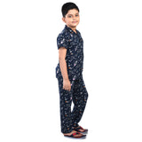 Clothe Funn Boys Night Suit, Navy (Plane)