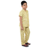 Clothe Funn Boys Night Suit, Yellow Star