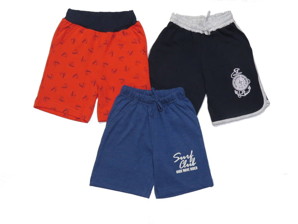 Clothe Funn Boys Regular Shorts, Combo 4