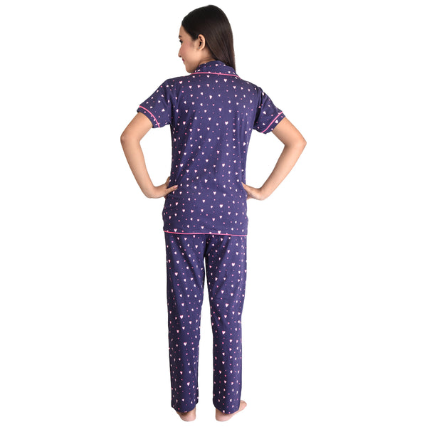 Clothe Funn Girls Night Suit, Navy