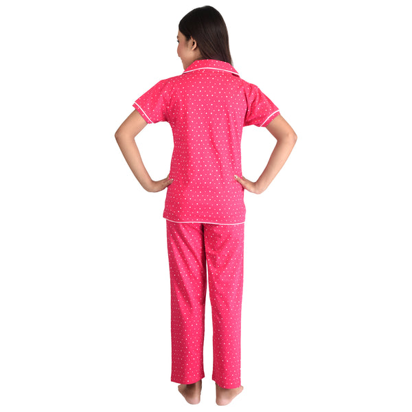 Clothe Funn Girls Night Suit, Fuschia