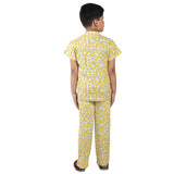 Clothe Funn Boys Night Suit, Yellow Star