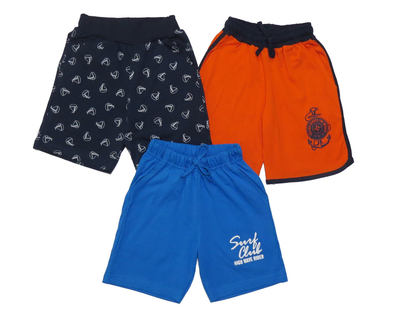 Clothe Funn Boys Regular Shorts, Combo 5