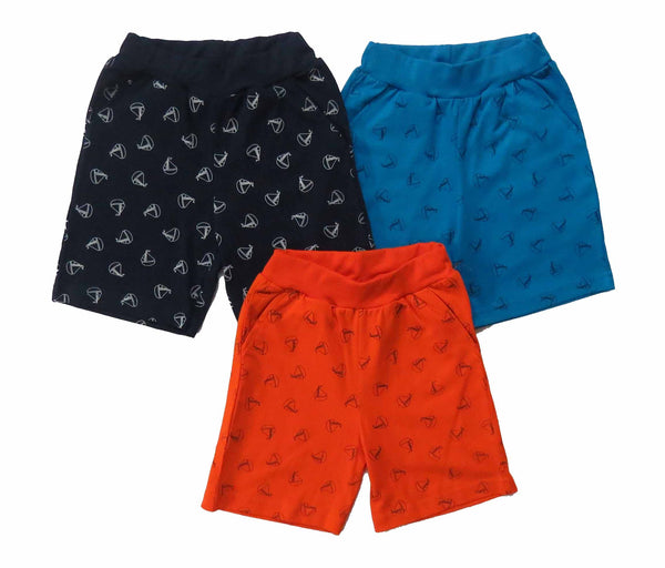 Clothe Funn Boys Regular Shorts, Combo 10