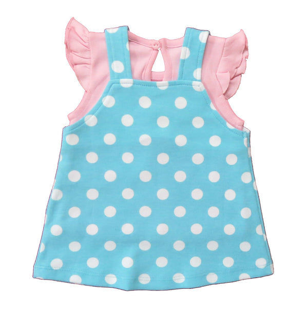 Clothe Funn New Born Baby Girl Dress, T.Blue/Pink